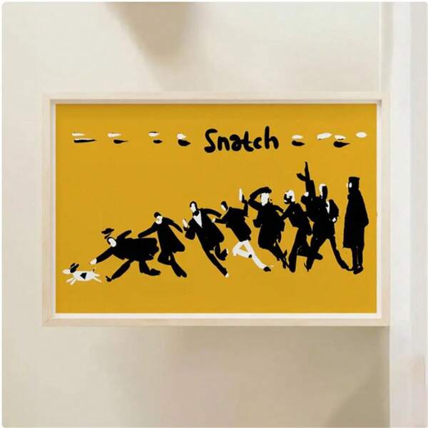 1 Stück Wandkunst Leinwand Poster Film "Snatch", HD Poster Muster, Vintage Poster, Kunstsammler Stück, Heimdekoration, Wandkunst, Leinwandmalerei - für Dekorationsliebhaber - Wanddekoration Raumdekor Heimdekoration Dekoration für Zuhause Geschenke, Wohnzimmer, Badezimmer, Schlafzimmer, Küche Raumdekoration (ohne Rahmen)