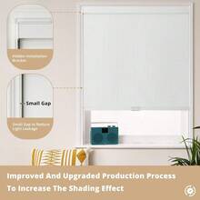 Local Delivery - Linen Roller Blinds Shades For Indoor Windows Pull Down Cordless Blackout Black Out Window Shade 20 Inch Blinds For Home Beige - White - View 4
