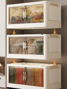 1 件 45 厘米/17.7 英寸宽储物柜，可折叠储物箱，家庭客厅玩具柜整理器，零食柜，厨房储物柜，圣诞礼物，储物盒，床下储物