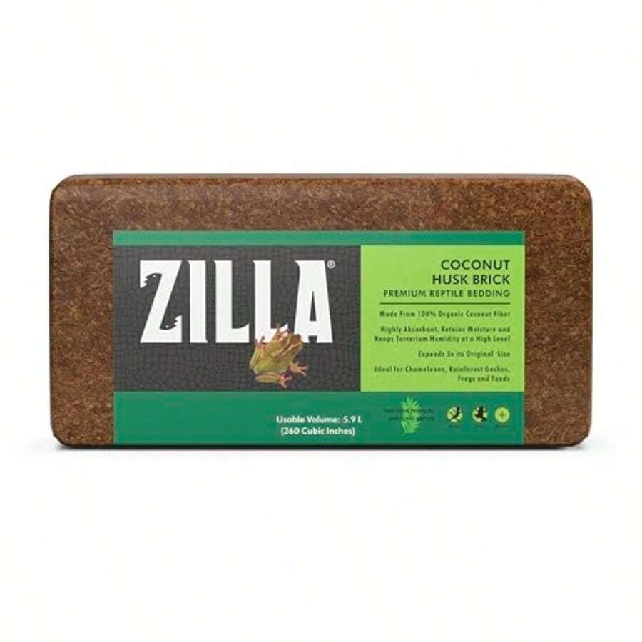 TXHF Coconut Husk Brick Organic Bedding For Reptiles Made With 100% Coconut Fiber Ideal For Tropical Habitats And Egg Incubation