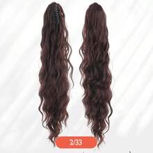 DIFEI-extensión de cabello sintético con cola de caballo para mujer, accesorios para el cabello con cola de caballo, peluca larga y rizada, color negro natural 6KZY - 233 - Ver 13
