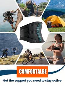 Ergonomic Waist Support Belt, Unisex Design, Easy To Wear - Black - View 8