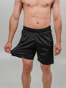 High Performance Football Shorts Customizable Plain Shorts With Breathable Fabric For Games - Black - View 2