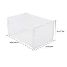 12-Stück Schuhkartons Stapelbare Schuhschachteln Schuhe Kartons Aufbewahrungsbox - Weiss - Übersicht 3