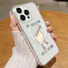 Goose Mobile Phone, Designed With A Baseball Bat And Humorous Text, Suitable 16, 15, 14, 13, 12 And 11 Pro Models, Made Of TPU Material, And Provides Shockproof. Family, Friends, Children, Birthdays, Spring, Holidays, Boyfriends, Girlfriends, And Valentine's Day Gifts - Trong sáng - Xem 5