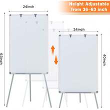 White Board With Stand, Portable Whiteboard Easel 3'x2' For Office Classroom Home School, Adjustable Height, Aluminum Frame, 36x24in - 36x24in_ - View 2