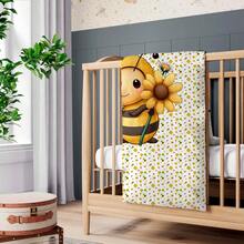 Baby Comforter For Crib And Bed, Warm Padded, Sublimated Print - 小蜜蜂 - 查看 2