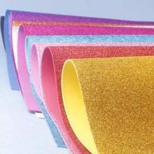 10pcs A4 Gold Powder Sponge Paper,With Adhesive, Assorted Colors - Premium Craft Paper For DIY Projects, Wedding & Birthday Party Decorations