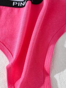 7-Piece Set Of Sporty Letter Elastic Ribbon Women's Thong Fashionable Low Waist Sexy Soft  Underwear Ropa Interior De Mujer - 彩色 - 查看 11
