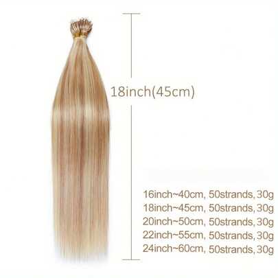 50片纳米环接发，真人发丝，隐形纳米环接发，直发纳米珠接发，冷融合技术，增加发量