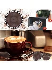 9pc Refillable Coffee Capsules For  Vertuo Pods Replacement - Chocolate Brown - View 8