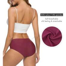 ALTHEANRAY Women's Seamless Hipster Underwear No Show Panties Soft Stretch Bikini Underwears Multi-Pack - Color13 - 查看 3