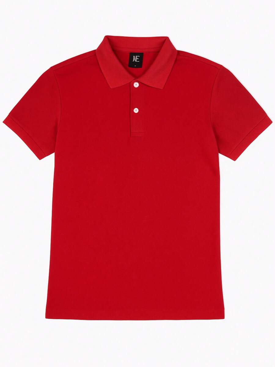 Men's Polo Shirt Comfortable Outdoor Sports - Golf Style Tennis Summer Regular Fit Embroidery - 紅色 - 查看 1