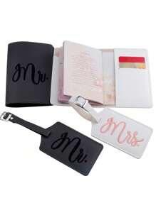 Couple Style Personalised Passport Cover, Embroidered Passport Holder And Luggage Tag Set, 1st Passport Cover, Holiday Gift, Travel Gift