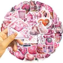 50PCS Wedding Stickers Vinyl Aesthetics Stickers Scrapbooking, Diary, Bumper, Skateboard, Water Bottle, Cartoon, Hard Hat, Car Stickers And Decals - Multicolor - View 5
