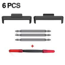 6 Stück/Set Adapter kompatibel mit Huawei Watch Fit 3 4 Armband 18 20 22mm Konverter Smartwatch Legierungs-Verbinder Zubehör kompatibel mit Huawei Watch Fit 4pro Armband Verbinder