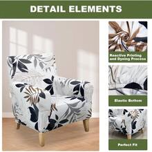 Local Delivery - Banquet Armchair Slipcover Printed Chair Covers With Arms Stretch Club Chair Slipcover Soft Armchair Sofa Covers Anti-Slip Furniture Protector For Dogs Pets Home Living Room Decor, 14 - 54 - 查看 3