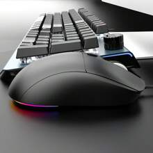 Souris de jeu filaire avec boutons programmables, souris optique avec éclairage LED, convient aux ordinateurs portables/de bureau/souris avec uniquement des connexions filaires