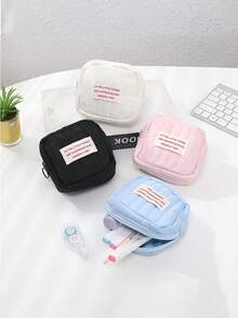2/1 件时尚卫生巾收纳袋，防水化妆品旅行包，零钱包，青少年女孩和女士现金袋 - 完美的经期包！Lingge Pu 防水收纳袋，五种颜色可供选择，旅行必备品，假期，暑假，返校，学校用品包，女士旅行包，化妆包，旅行 - 彩色 - 查看 5