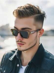 SeeBand Gafas de moda con montura cuadrada rectangular para hombres y mujeres, gafas de diseñador con estilo retro de los 90