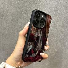 1 pieza Funda de teléfono con patrón de caballo blanco elegante retro de material TPU, apta para /Redmi