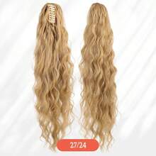 DIFEI-extensión de cabello sintético con cola de caballo para mujer, accesorios para el cabello con cola de caballo, peluca larga y rizada, color negro natural 8DG6 - 2724 - Ver 13