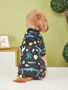 A Simple And Comfortable Polyester Four Legged Cat And Dog Costume, Sleepwear, Home Clothes Suitable For Pets, Small Cats And Dogs, Clothes For All Seasons Of Home Wear (Not Suitable For Large Dogs) - Multicolor - View 3