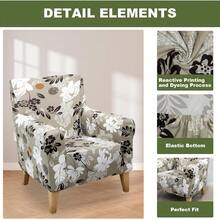 Local Delivery - Banquet Armchair Slipcover Printed Chair Covers With Arms Stretch Club Chair Slipcover Soft Armchair Sofa Covers Anti-Slip Furniture Protector For Dogs Pets Home Living Room Decor, 14 - 51 - 查看 3