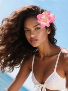 4 peças/1 peça Grampos de Cabelo com Flor de Hibisco Tropical, Flores Artificiais Havaianas Acessórios de Cabelo Feminino, Adequado para Praia, Festa, Estilo Boho, Moda, Elegante, Minimalista, Cor Sólida, Adequado para Uso Diário, Casual, Festa, Transporte, Férias, Rabo de Cavalo, Coque, Lavar o Rosto, Maquiagem, Decoração de Roupa, Acessórios de Verão, Grampos de Cabelo, Presilhas de Cabelo, Grampos de Cabelo, Material Escolar, Faculdade