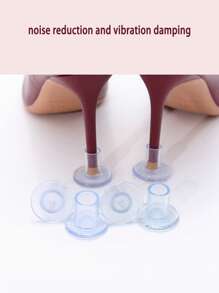 2pcs High Heels Cover - Effectively Protect The Heels Of High-Heeled Shoes, Increase The Balance Of High-Heeled Shoes, Enhance The Comfort Of Wearing High-Heeled Shoes, Reduce The Sound Of High-Heeled Shoes Walking (Walking Mute) High-Heeled Shoes Heel Staring Cover, PVC Software Material