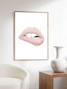 1 件浅粉色墙壁艺术、少女时尚海报、送给她的礼物、更衣室装饰、梳妆台艺术、帆布印刷海报、适用于客厅、卧室、餐厅、厨房、工作室等，无框