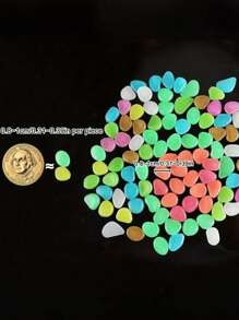 10/100/200/300 pezzi - Accessori da giardino in pietra luminosa, decorazione per micropaesaggio, acquario, patio esterno, prato, kit per percorsi. Ciottoli, pietre e rocce decorative luminose per giardino e vialetti. Possono essere usati come ornamenti da giardino o decorazioni per acquario. (Diventano più luminosi se esposti alla luce solare o artificiale.)