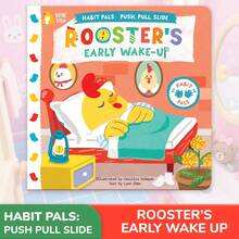 beartale Interactive Flip-Up Story Book, Animal Daily Activities Picture Book (Rooster Waking Up, Kitten Washing Face, Hippo Brushing Teeth, Bear Tidying Room), Suitable For 3-6 Years Old Children, Montessori Quiet Travel Toy, Pre-School Enlightenment And Bedtime Reading - Multicolor - View 16