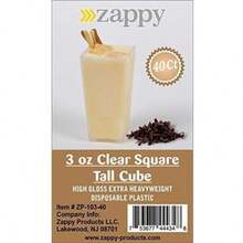 Local Shipping-Zappy 60 Pack 3 Oz Square Mini Dessert Cups With Lids And Spoons Dessert Shooter Cups With Spoons Appetizer Cups Parfait Glasses Dessert Shot Glasses For Party Clear Tumbler Cups - 40個3盎司方形甜點杯 - 查看 5