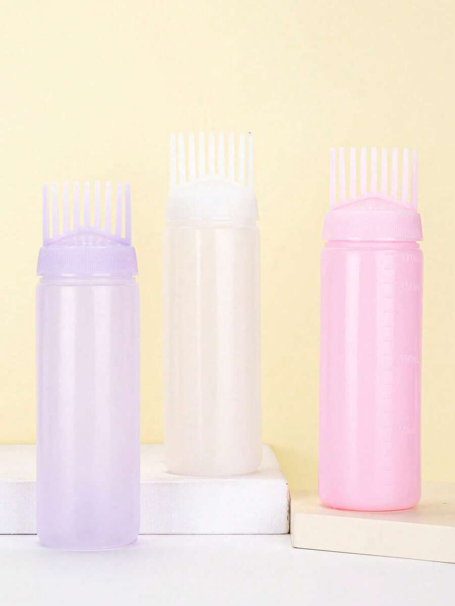 1 pieza Botella rociadora para champú, Botella de tinte para el cabello de 180ml, Herramientas de peluquería, Set de cuidado del cabello, Botella de champú para limpieza profunda del cabelludo, Herramientas para teñir el cabello, Cepillo para teñir con escala - Multicolor - Ver 1
