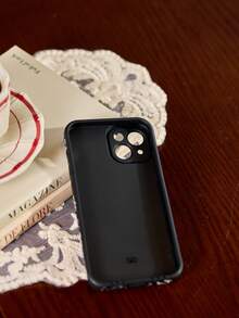 Cirelle 1 pièce Étui de téléphone portable en faux avec motif de dentelle, texture verticale, anti-chute, anti-traces de doigts et antichoc. Cadeau de la Saint-Valentin, cadeau d'anniversaire, accessoire de voyage, cadeau spécial, cadeau de fête - Multicolore - Voir 3