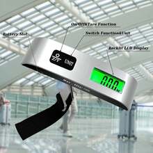 50kg/10g Portable Travel LCD Digital Hanging Luggage Scale Electronic Weight US