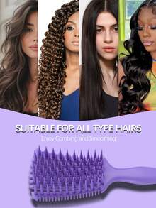 卷发定型梳 – 升级版造型梳,采用灵活独特的设计,轻松打造卷发造型,防拉扯,易于梳理,男女皆宜,是沙龙、旅行和日常护发的理想之选。 - 彩色 - 查看 5