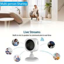Fashionable Mini-Sized Camera, 1080P High-Definition Pixels, 2.4G Wireless WiFi Smart Home Security Camera, Indoor Card Camera, Full-Color Night Vision Function, Motion Alarm And Remote Viewing Function, USB Data Cable Power Supply, Motion Alarm System, Indoor/Outdoor Monitoring System, Pet Caregiver.