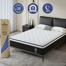 LayRoad 12/14 Inch Bedroom Furniture Twin, Full, Queen, King Mattress Memory Foam And Spring, Hybrid Mattress Medium Firmness, Lumbar Support, Home Rooms Hotels, Queen Size Mattress Mattress Beds Mattress Included Home Depot Today Memory Foam Mattress Air Mattresses - Đen và trắng - Xem 10