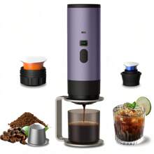 NEW Portable 2-In-1 Wireless Coffee Machine USB-C, With Heating And Digital Battery Display, Suitable For Travel, Car, Office, Outdoor Camping Back To School