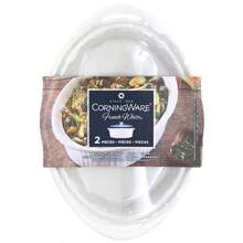 Corningware French White 2.5qt/2.35L Oval Ceramic Casserole Bakeware Dish And Glass Lid - Nhiều màu - Xem 3