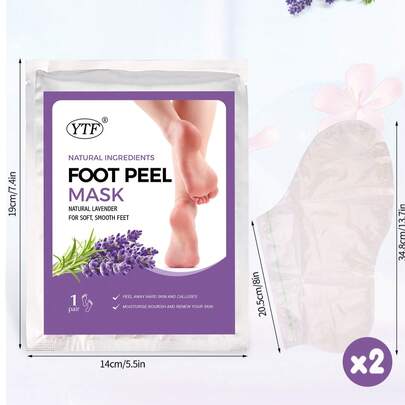 5 Packs Lavender Ence Exfoliating Foot Mask Foot Peeling Mask For Dry Cracked Feet Dead Skin Hydrating Moisturizing Foot Peel Mask For Women Home Foots Spa Feet Care