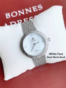 1pc Pablo Raez Women's Fashion Jewelry Watch, Premium AAA Grade Women's Wristwatch, Famous Brand New Luxury Silver & Gold Color, Resistant To Oxidation, Suitable For Party & Daily Wear, Stainless Steel Heavy Bracelet, 50m Waterproof, Simple Elegant Diamond Quartz Watch, Suitable For Daily Use, Teacher Gift, Mother's Day Or Girlfriend Birthday Graduation Wedding Gift - one-size - View 17