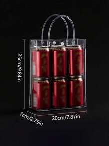 20pcs/Pack (20*20*8cm) Birthday Party Gift Bags, Transparent Reusable Waterproof Multipurpose Holiday Gift Tote Bags