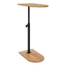 C-Shaped Side End Table, Sofa Tub End Table, Bathtub Tray Table - Baumstammfarbe+Schwarz - View 11