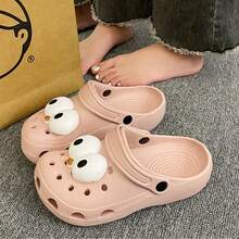 Zapatos Dongdong de dibujos animados súper lindos zapatillas lindas y ligeras antideslizantes en casa Eva Baotou - Rosa - Ver 2