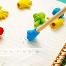 4 Colors (4 Pieces) Pencil Erasers Rubber Pencil Top Erasers Funny Pencil Eraser Toppers Rock Paper Scissors Erasers Pencil Top Erasers Cap Studying Supplies For Kids, Students, Teachers, School Supplies,Back To School