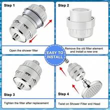 4 Pack 20 Stage Shower Filter Replacement Cartridge Shower Filter For Hard Water - 4 PACK - View 11