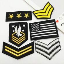 3/6pcs American Flag Tactical Patches, Heat Seal And Loop Backing, Suitable For Clothes, Backpacks, Hats, Vests, Bag Decoration - Green - View 3